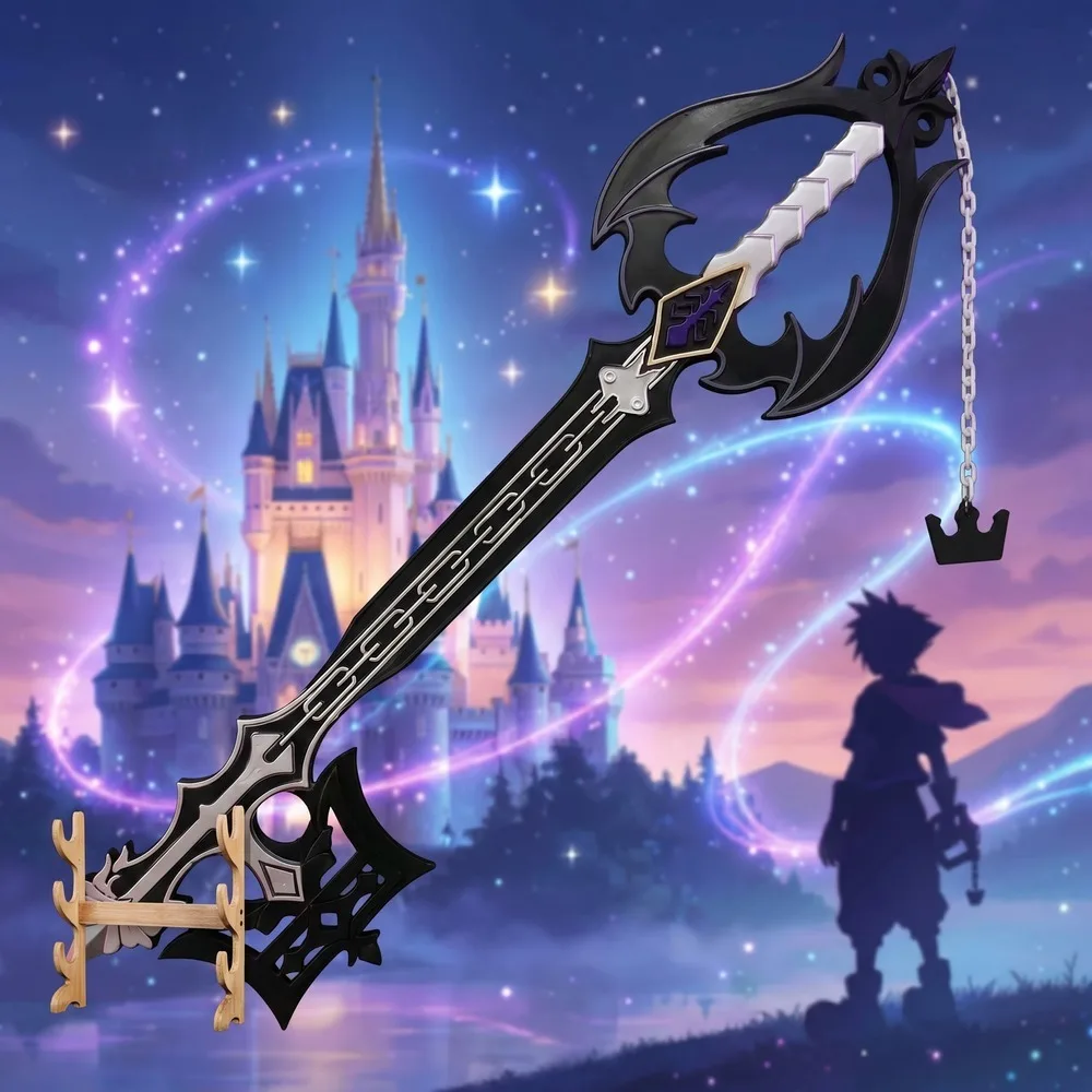 Keyblade Cosplay Prop - 킹덤 하츠 42인치 108cm 블랙 화이트