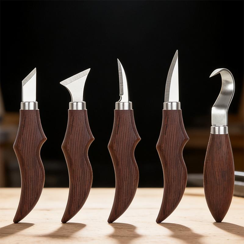 인체공학적 나무 손잡이와 스테인리스 스틸 칼날이 있는  - Craft Knife Set 리뷰 및 가격