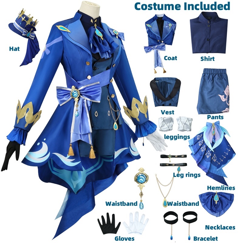 Furina 코스프레 의상 가발 헤어 임팩트 Fonta - Frieren Cosplay Prop 리뷰 및 가격